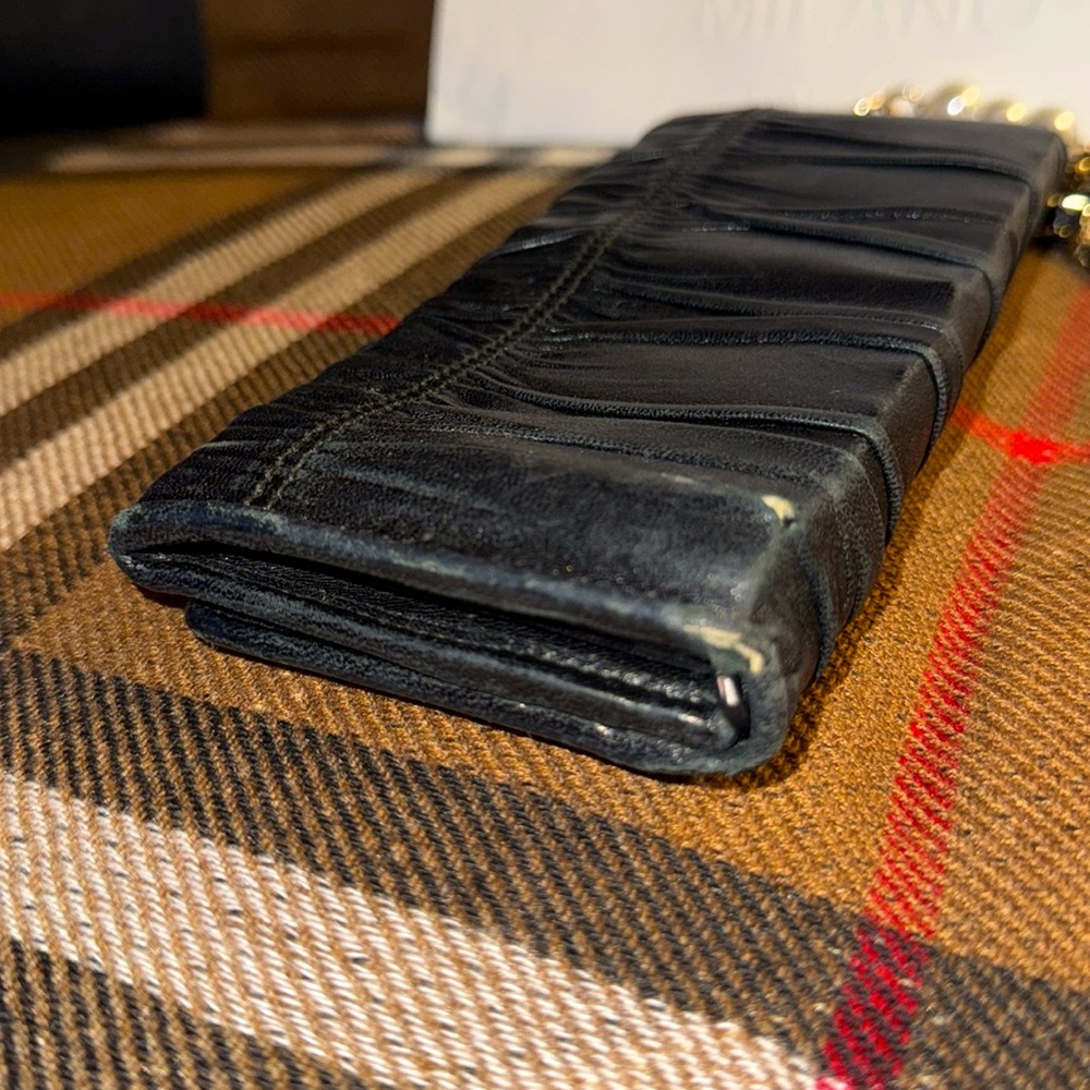 Prada Black Leather Wallet On Chain - Picture 12 of 15
